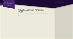 Desktop Screenshot of facweb.furman.edu