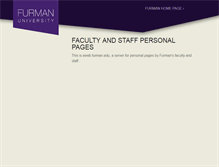 Tablet Screenshot of facweb.furman.edu