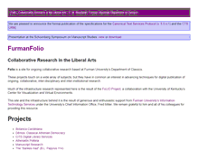Tablet Screenshot of folio.furman.edu